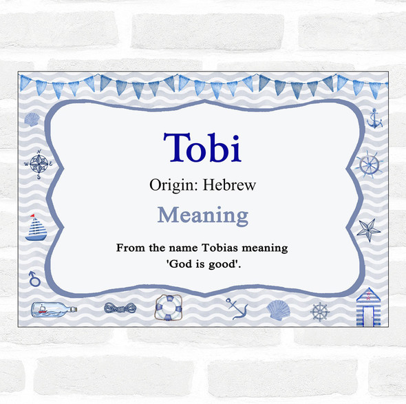 Tobi Name Meaning Nautical Certificate