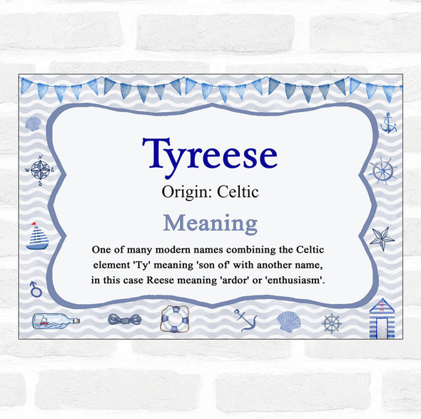 Tyreese Name Meaning Nautical Certificate