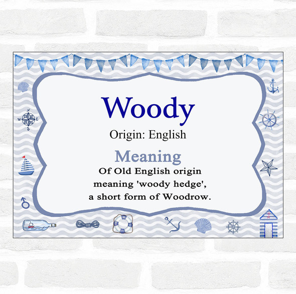 Woody Name Meaning Nautical Certificate