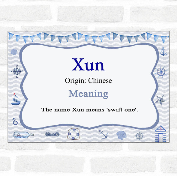 Xun Name Meaning Nautical Certificate