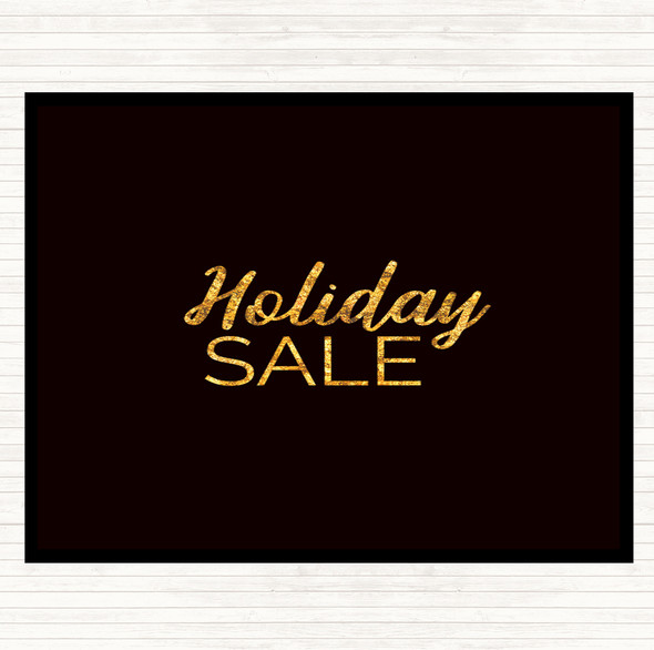 Black Gold Holiday Sale Quote Mouse Mat Pad