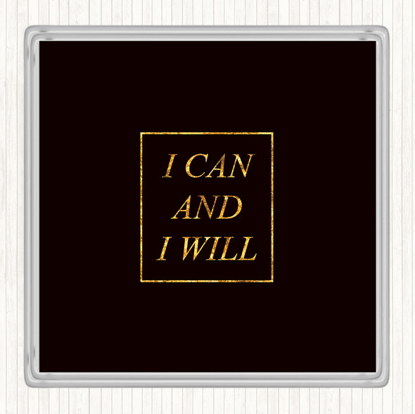 Black Gold I Can Quote Drinks Mat Coaster