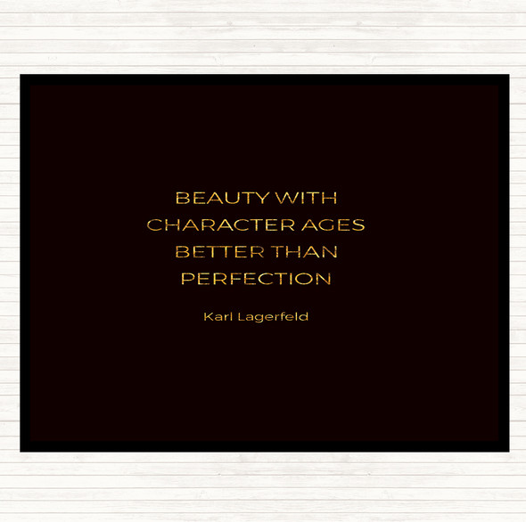 Black Gold Karl Beauty Ages Quote Mouse Mat Pad