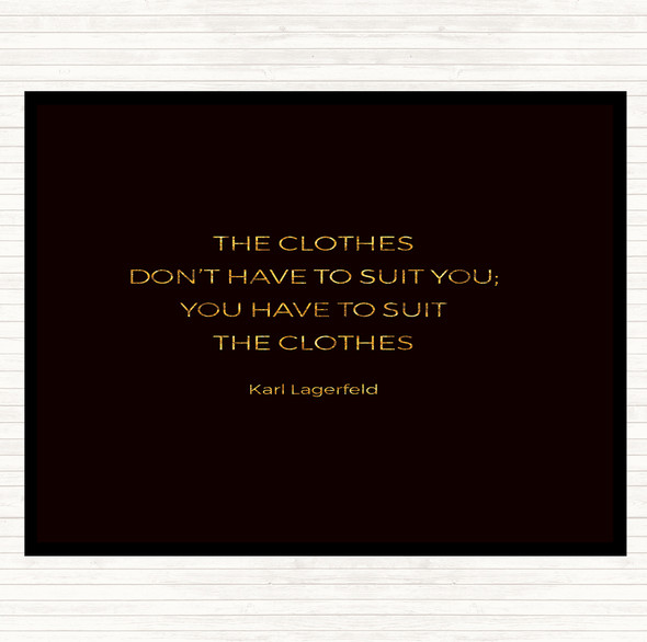 Black Gold Karl Lagerfield Suit The Clothes Quote Dinner Table Placemat