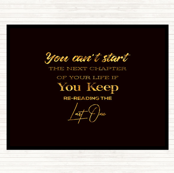 Black Gold Last One Quote Dinner Table Placemat