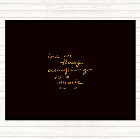 Black Gold Miracle Quote Mouse Mat Pad