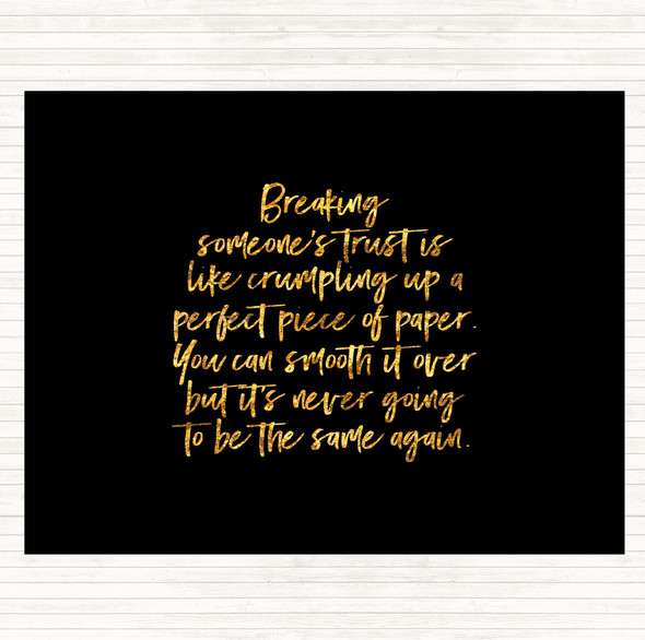 Black Gold Never Be The Same Quote Mouse Mat Pad