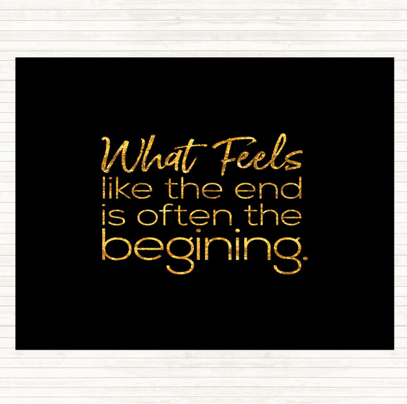 Black Gold Often The Beginning Quote Dinner Table Placemat