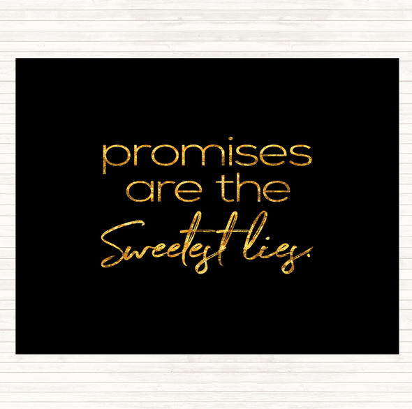 Black Gold Promises Quote Dinner Table Placemat