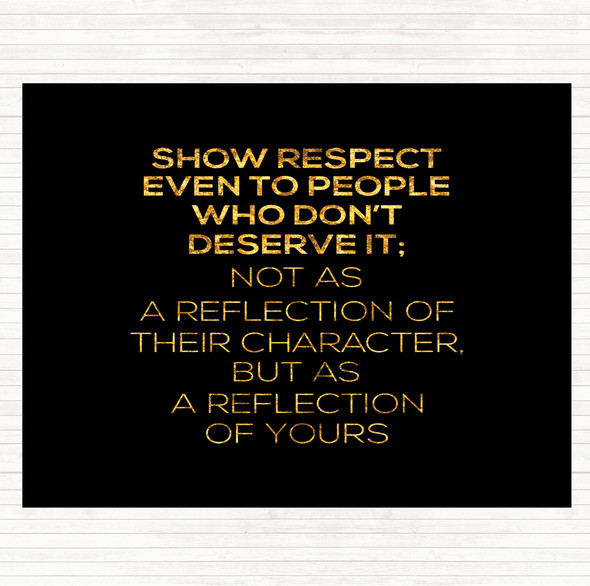 Black Gold Reflection Of Yours Quote Mouse Mat Pad