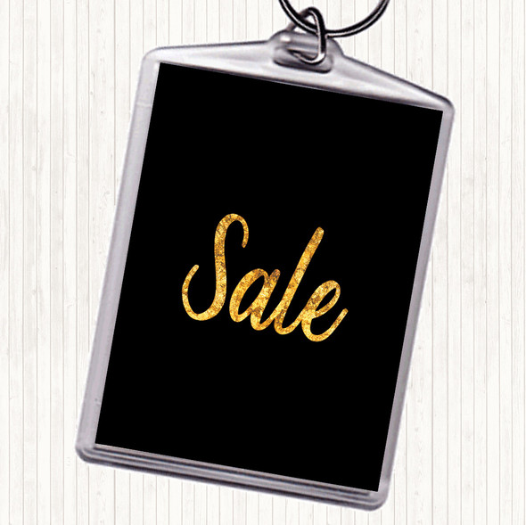 Black Gold Sale Quote Bag Tag Keychain Keyring
