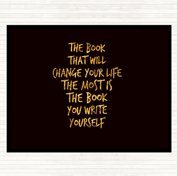 Black Gold The Book That Will Change Your Life Quote Mouse Mat Pad