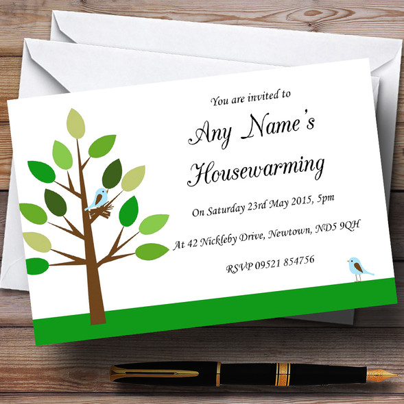 Birds Nest Housewarming Party Personalised Invitations