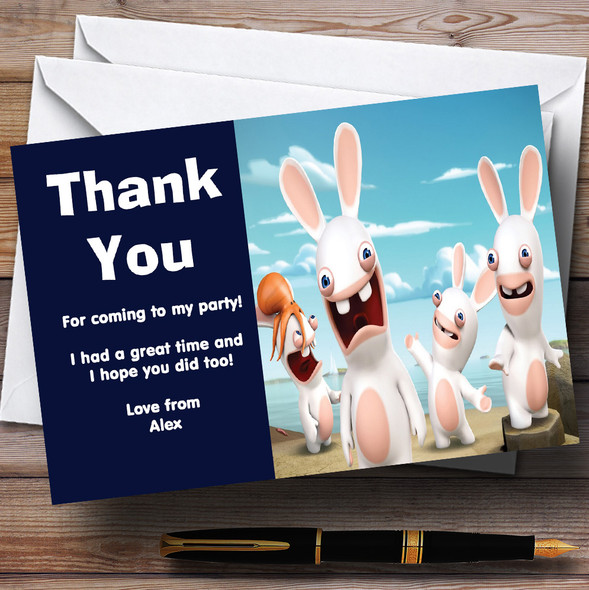 Rabbids Personalised Children's Birthday Party Thank You Cards