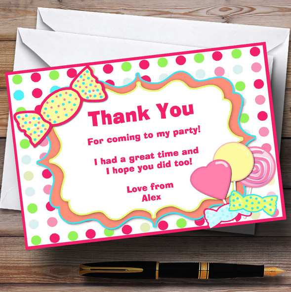 Sweety Tree Personalised Birthday Party Thank You Cards