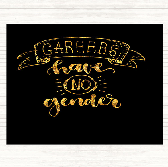 Black Gold Careers No Gender Quote Mouse Mat Pad