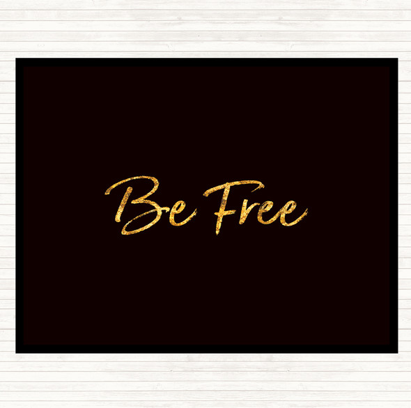 Black Gold Free Quote Mouse Mat Pad