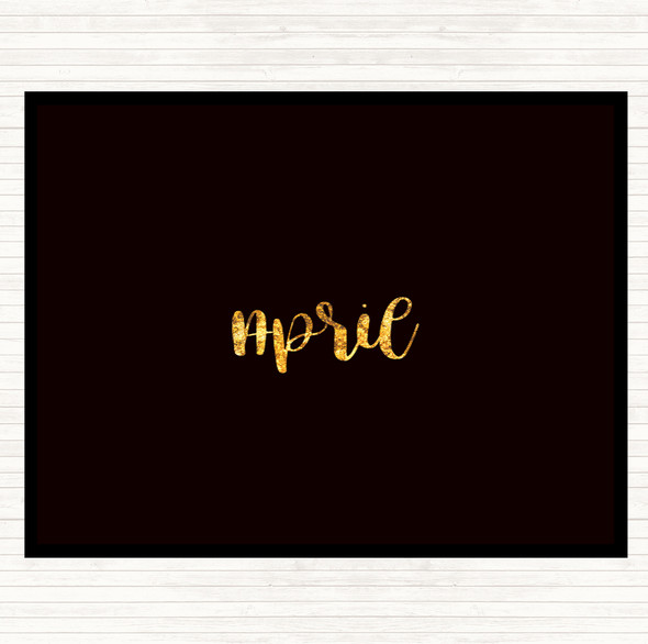 Black Gold April Quote Mouse Mat Pad