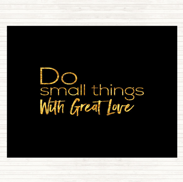 Black Gold Great Love Quote Mouse Mat Pad