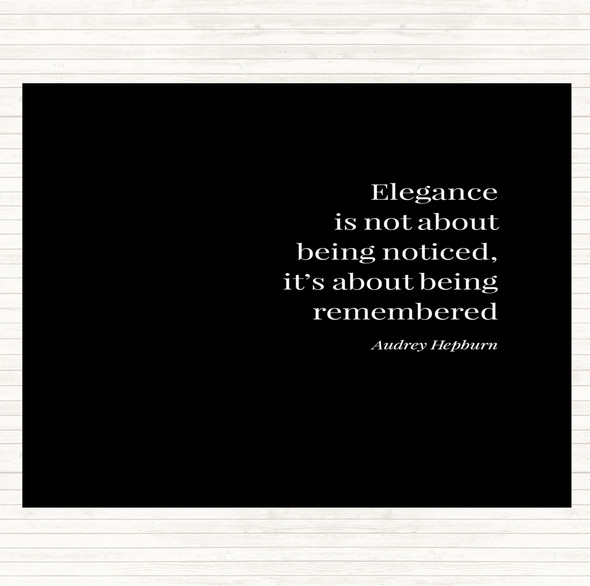 Black White Audrey Hepburn Elegance Be Remembered Quote Mouse Mat Pad