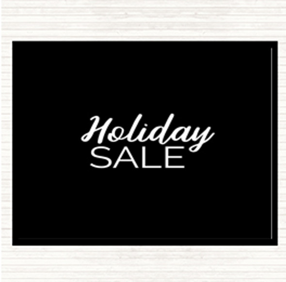 Black White Holiday Sale Quote Mouse Mat Pad