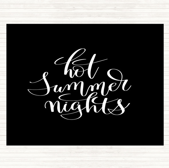 Black White Hot Summer Nights Quote Mouse Mat Pad