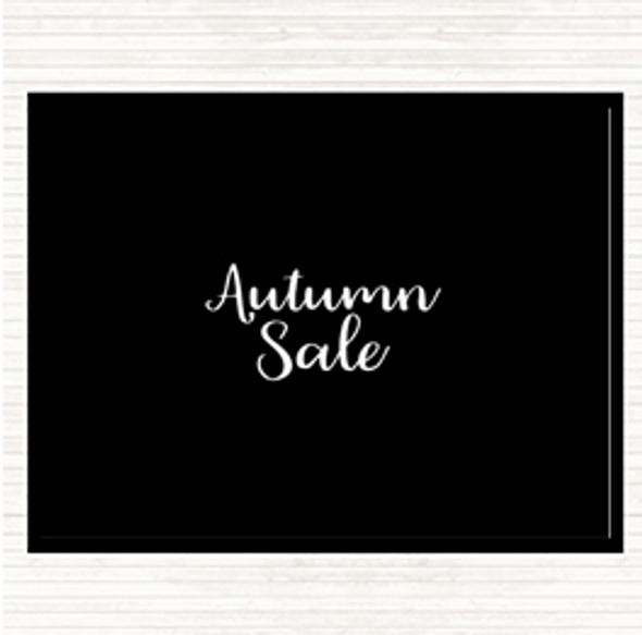Black White Autumn Sale Quote Mouse Mat Pad
