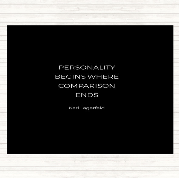 Black White Karl Personality Quote Dinner Table Placemat