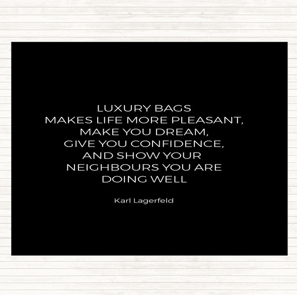 Black White Karl Photographs -Luxury Bags Quote Mouse Mat Pad