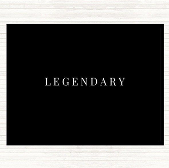 Black White Legendary Quote Mouse Mat Pad