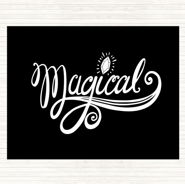 Black White Magical Unicorn Quote Mouse Mat Pad