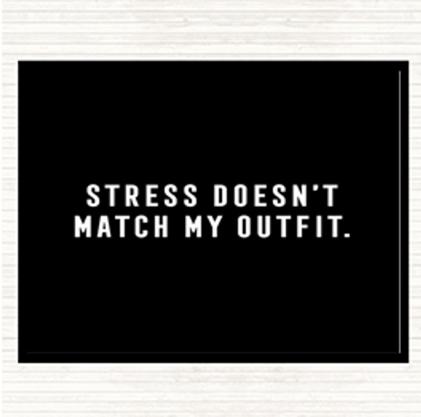 Black White Match My Outfit Quote Mouse Mat Pad