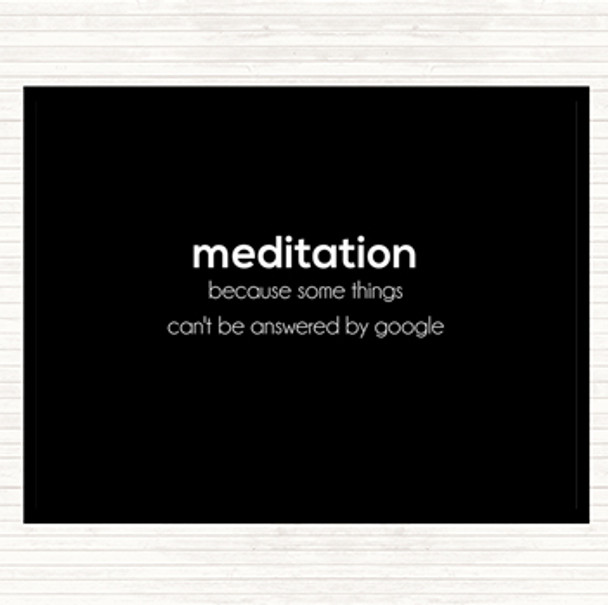 Black White Meditation Quote Mouse Mat Pad