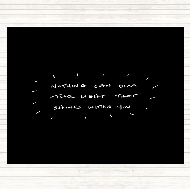 Black White Nothing Dim Light Quote Mouse Mat Pad