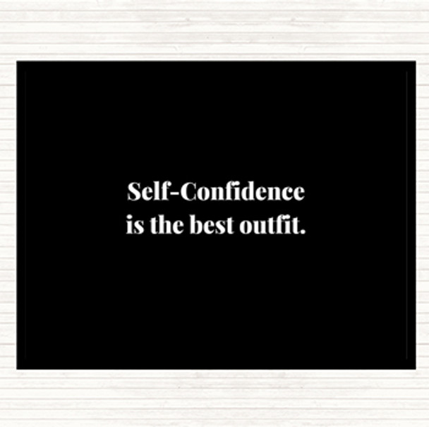 Black White Self Confidence Quote Mouse Mat Pad