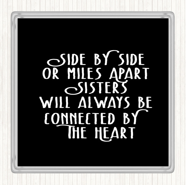 Black White Side By Side Quote Drinks Mat Coaster