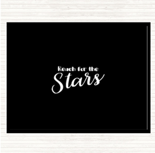 Black White Stars Quote Mouse Mat Pad