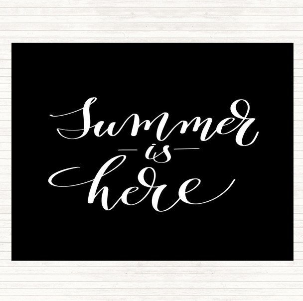 Black White Summer Is Here Quote Dinner Table Placemat