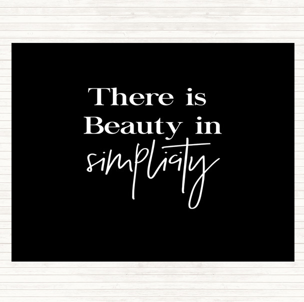 Black White There Is Beauty Quote Mouse Mat Pad