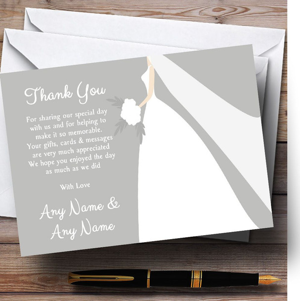 Great White Bride Personalised Wedding Thank You Cards