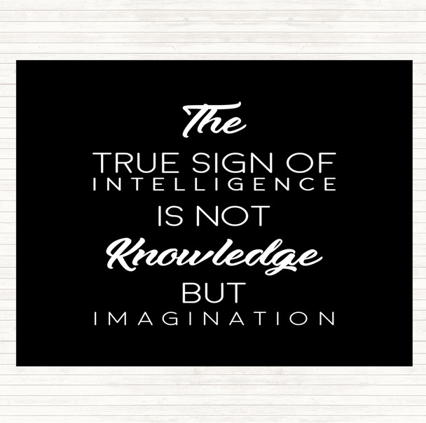 Black White True Sign Quote Mouse Mat Pad