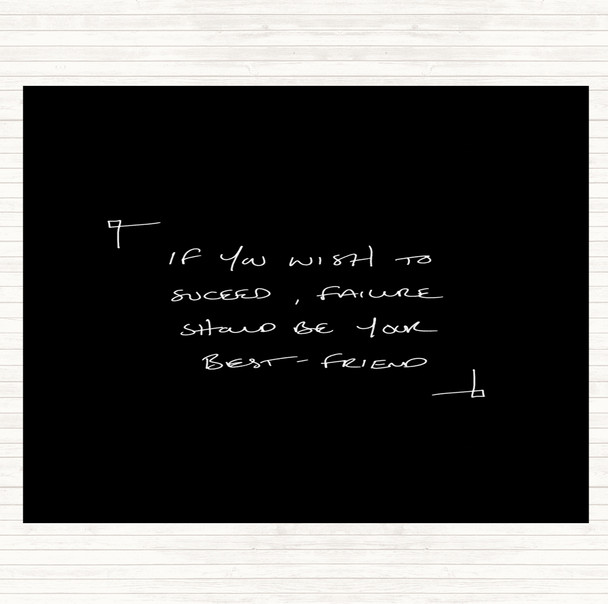 Black White Want To Succeed Quote Mouse Mat Pad