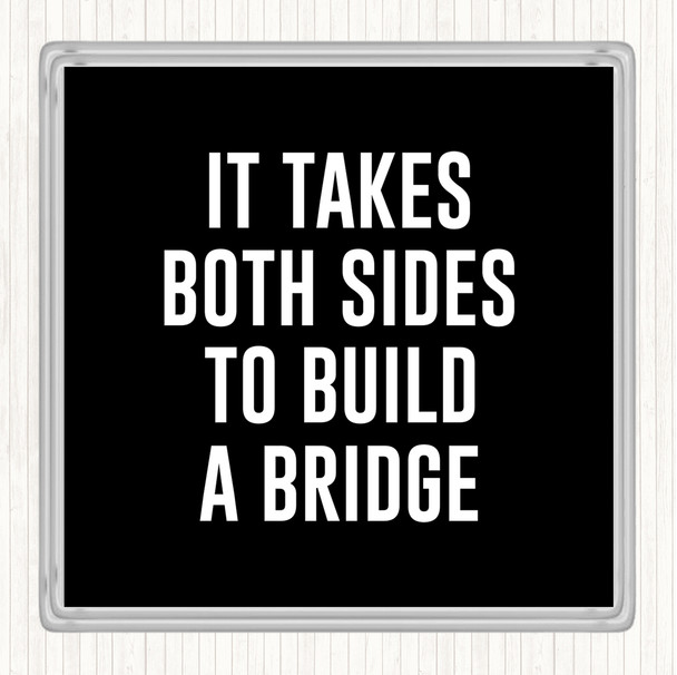 Black White Both Sides Quote Drinks Mat Coaster