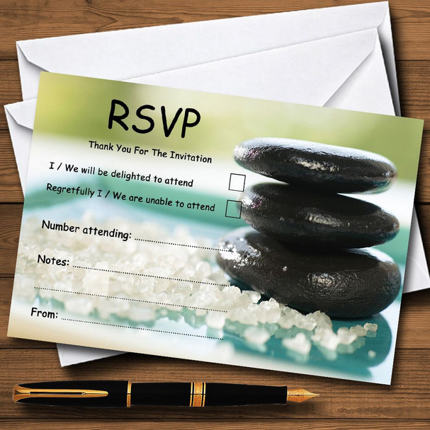 Relaxing Spa Day Personalised RSVP Cards