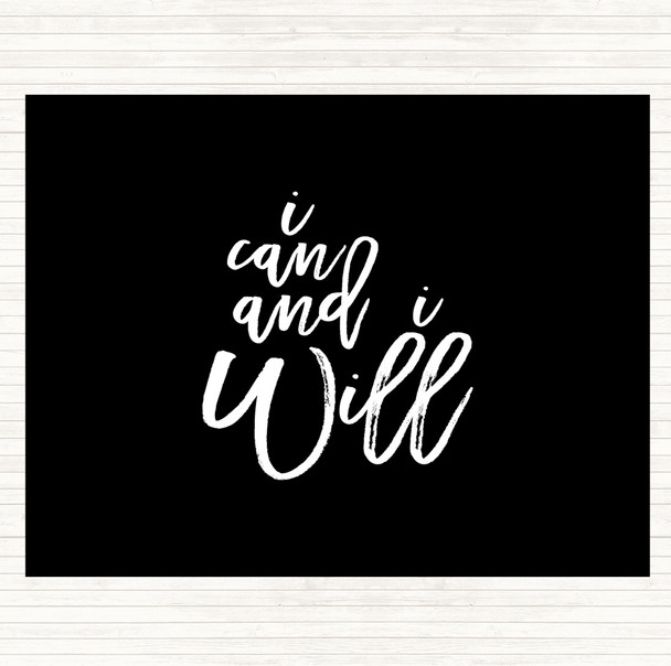 Black White Can And Will Quote Mouse Mat Pad