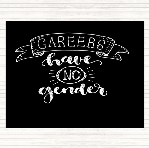 Black White Careers No Gender Quote Mouse Mat Pad