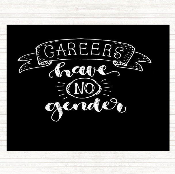 Black White Careers No Gender Quote Dinner Table Placemat