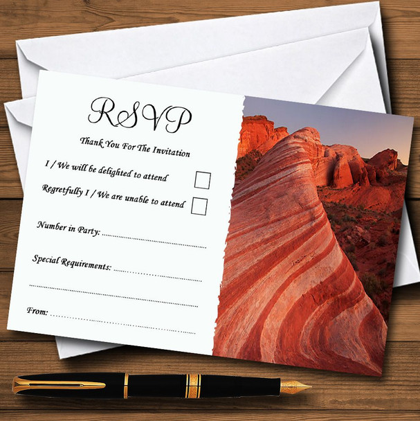 Valley Of Fire Personalised RSVP Cards