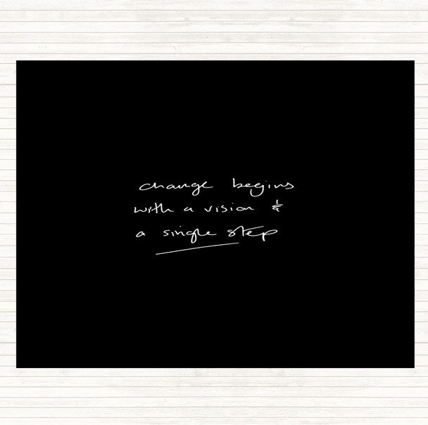 Black White Change Simple Step Quote Mouse Mat Pad