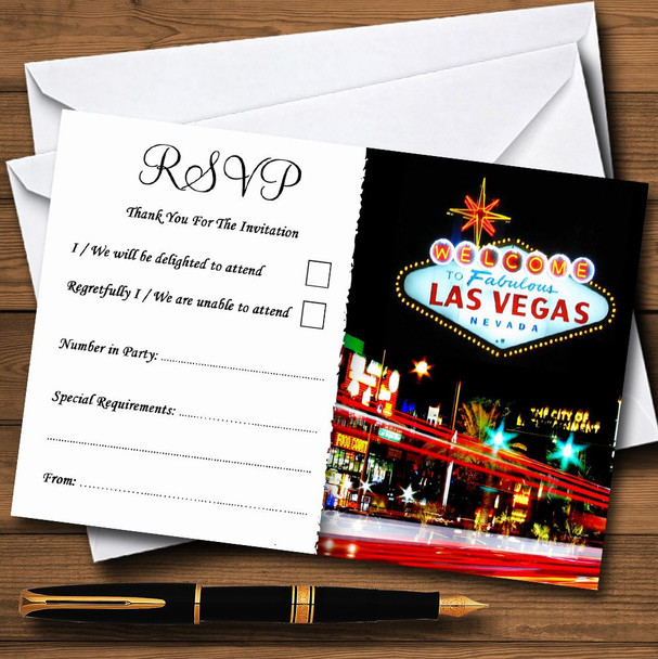 Las Vegas Strip Personalised RSVP Cards